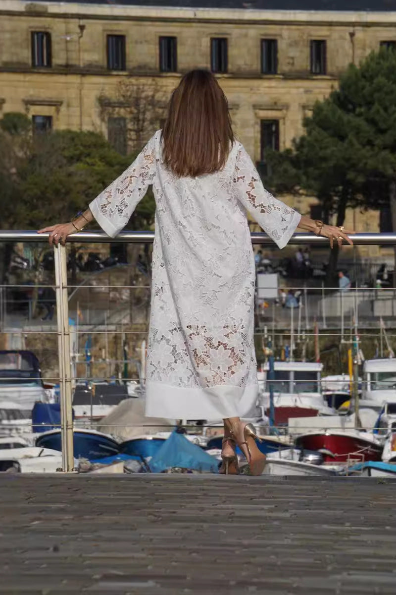 Grace™ - Modern Flowing Refined Lace Dress