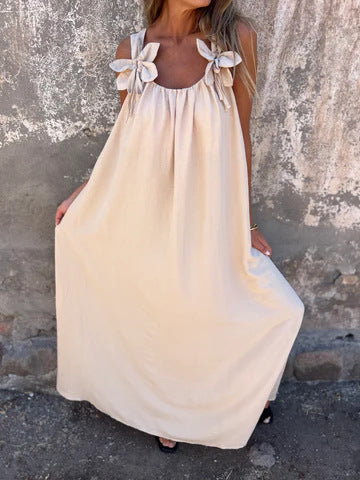 Stacey™ - Floral Dress with U-shaped Neckline