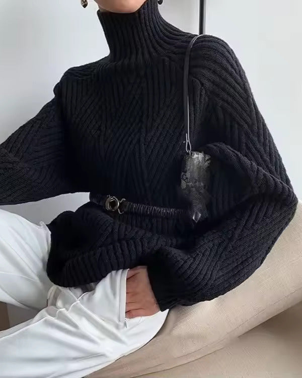 Audrey - Knitted Roll Neck Jumper