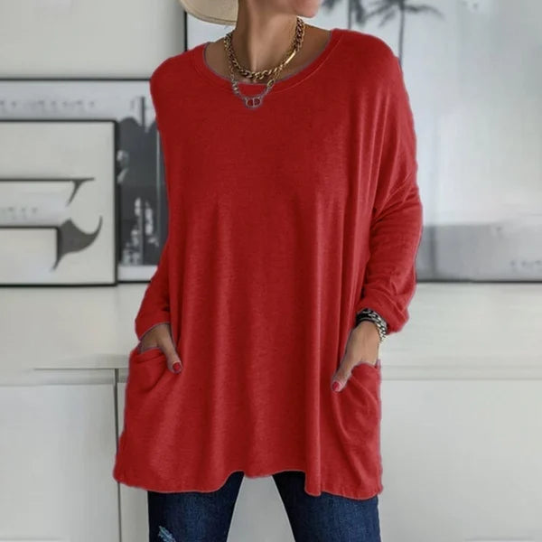 Aelira™ - Relaxed Long Sleeve Top