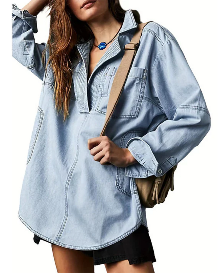 Micah™ - Oversized Denim Pullover