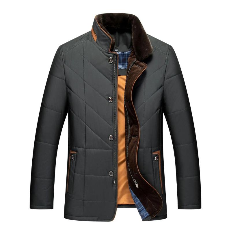 Michele Men's Winter Jacket with Stand-Up Collar