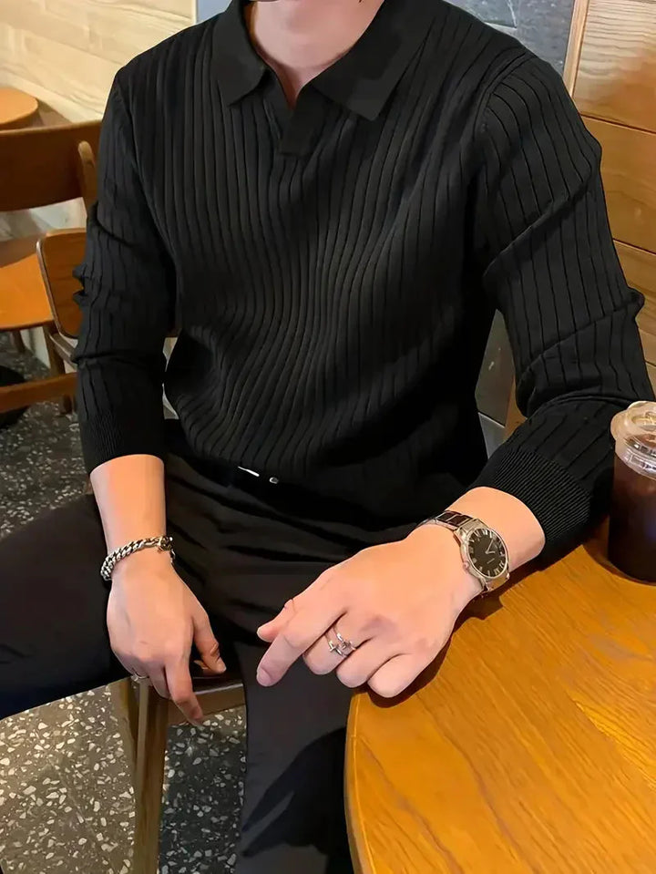 Brit & Boho™️ | Ribbed Knit Pullover Shirt