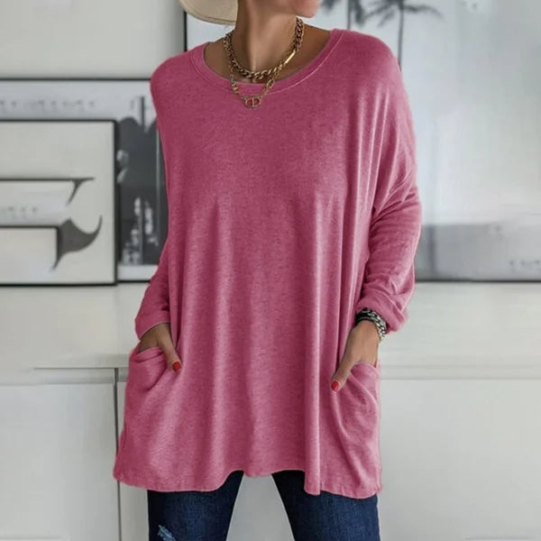 Aelira™ - Relaxed Long Sleeve Top
