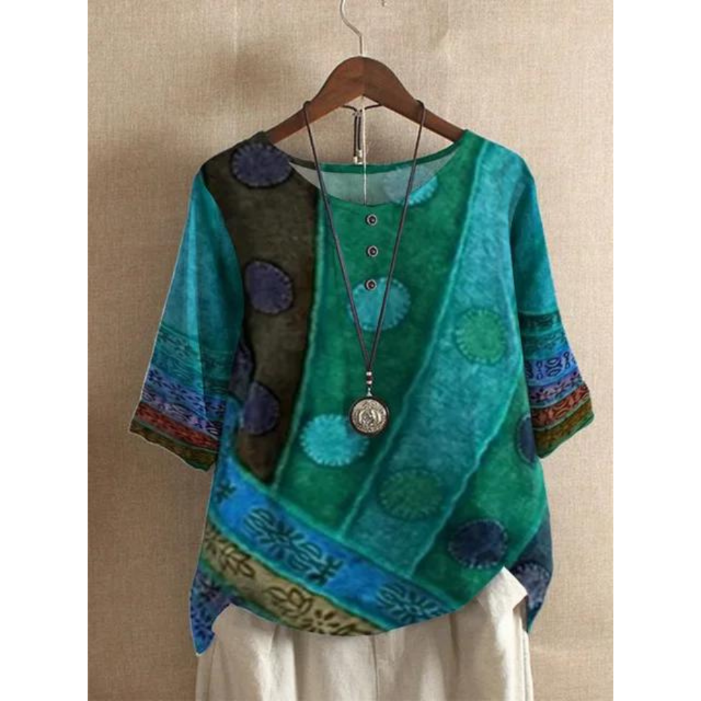Valarie - Colorful Bohemian Top