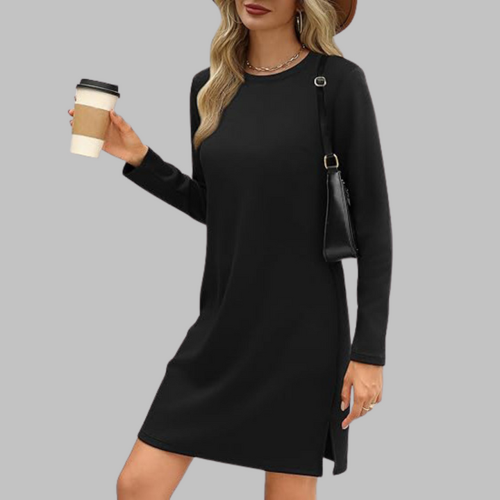 Talia™ – Casual Long Sleeve Round Neck Mini Dress