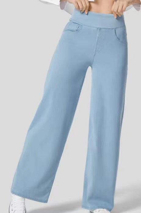 Quinn™ - High Waisted Wide Leg Jeans