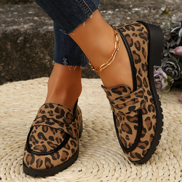 Maggie | Leopard Print Loafers