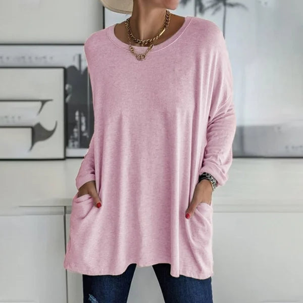 Aelira™ - Relaxed Long Sleeve Top