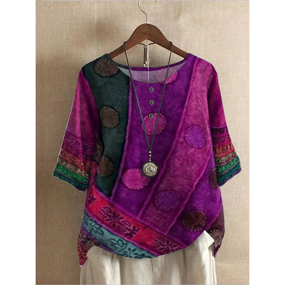 Valarie - Colorful Bohemian Top