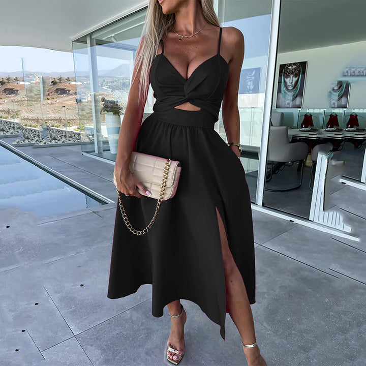 Chloe™ - High Slit Spaghetti Strap Dress