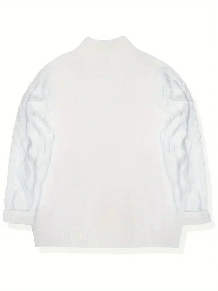 Brit & Boho™️ | Viscose Blend Knit Quarter Zip