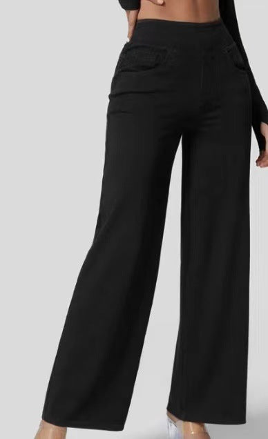 Quinn™ - High Waisted Wide Leg Jeans