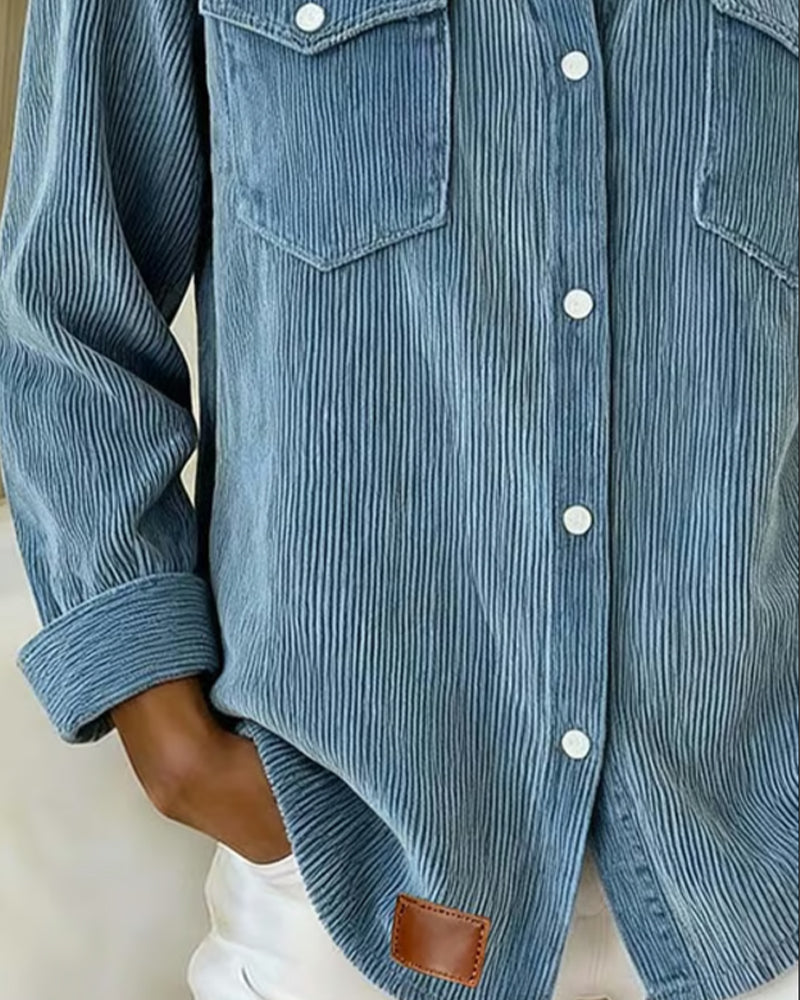 Lyra™ - Classic Long Sleeve Shirt with Notch Collar