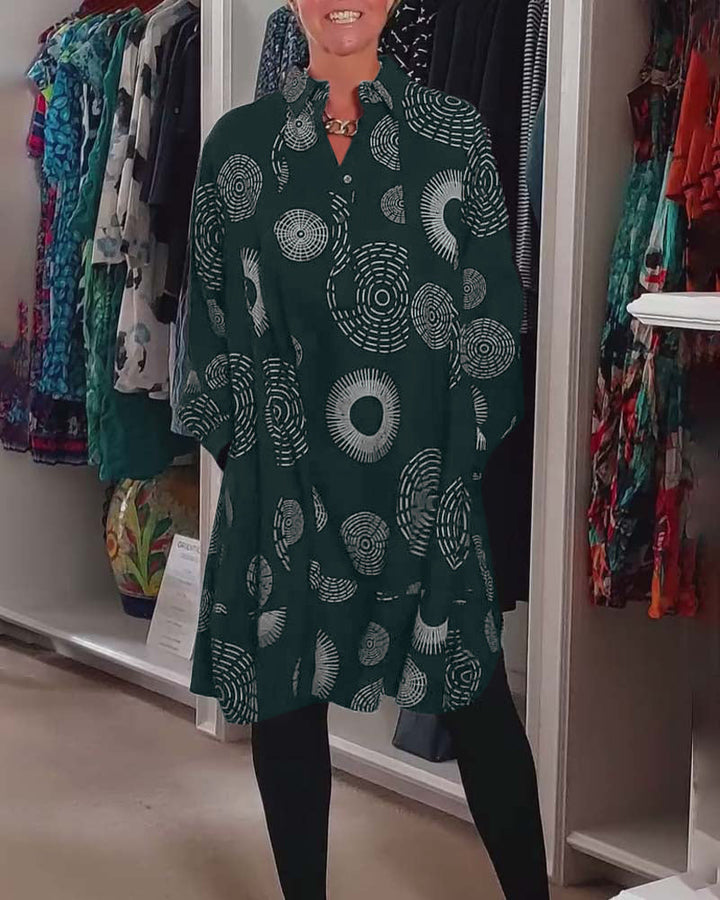 Marlene™ - Casual Geometric Print Dress