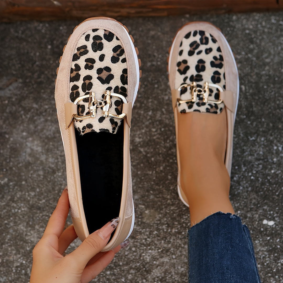 Mindy | Animal Print Cushioned Loafers