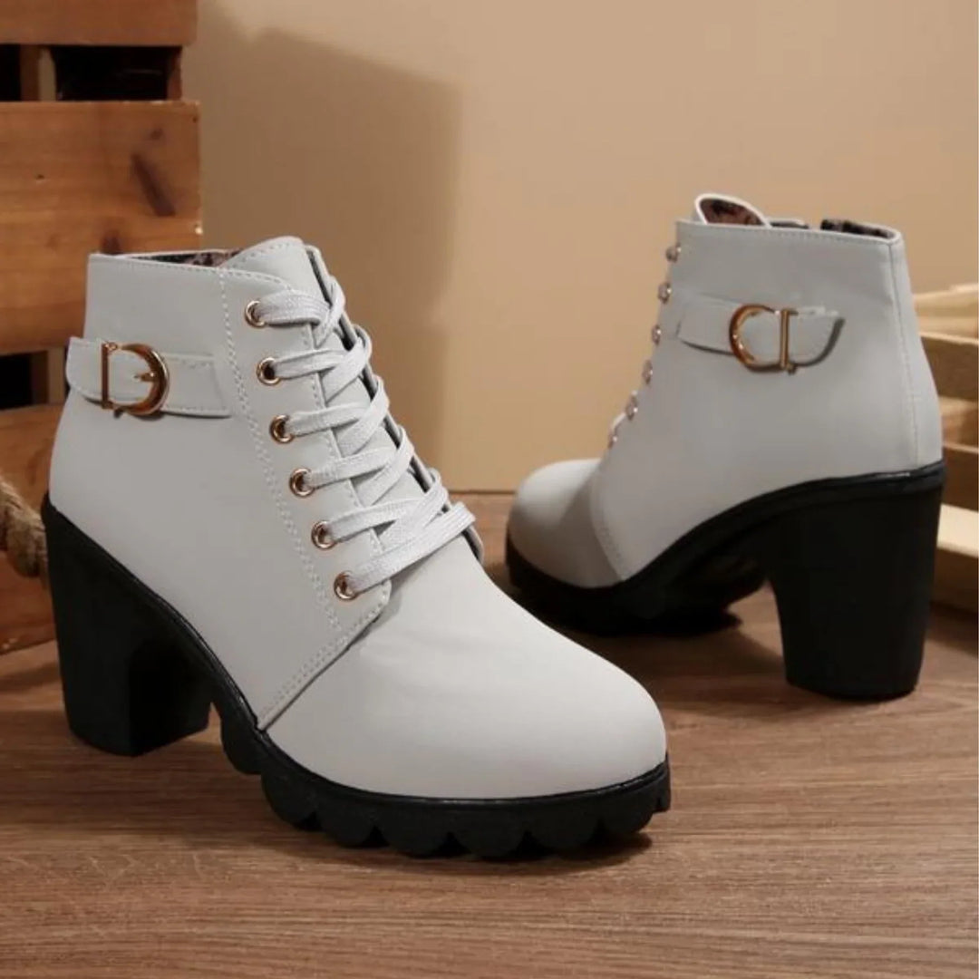 Mina™ - Stylish Lace-Up Ankle Boots