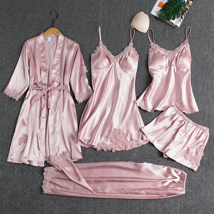 Luna™ - 5-Piece Satin Pajama Set