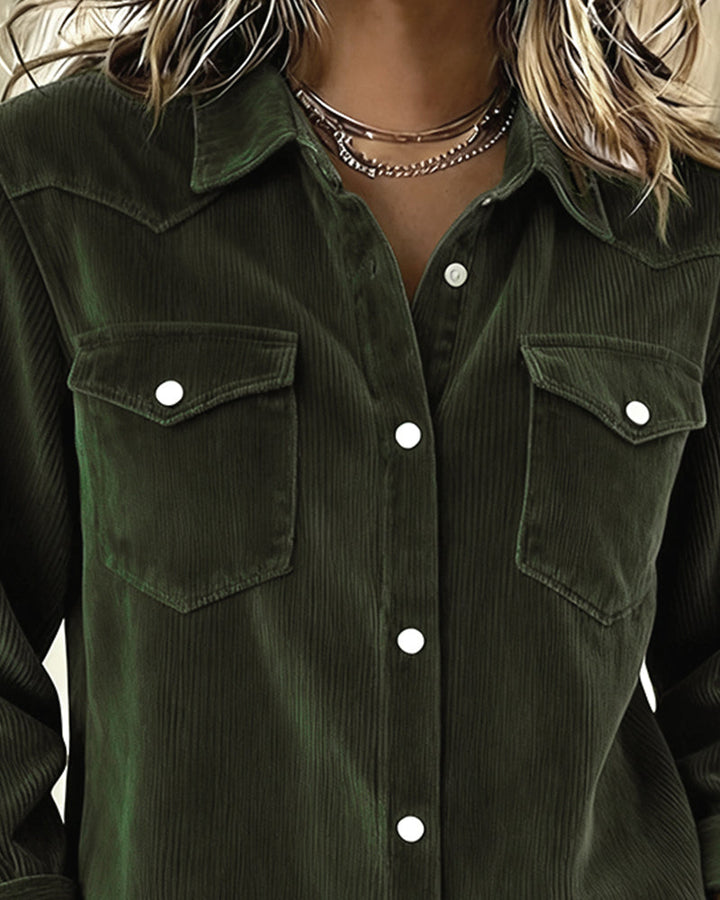 Lyra™ - Classic Long Sleeve Shirt with Notch Collar