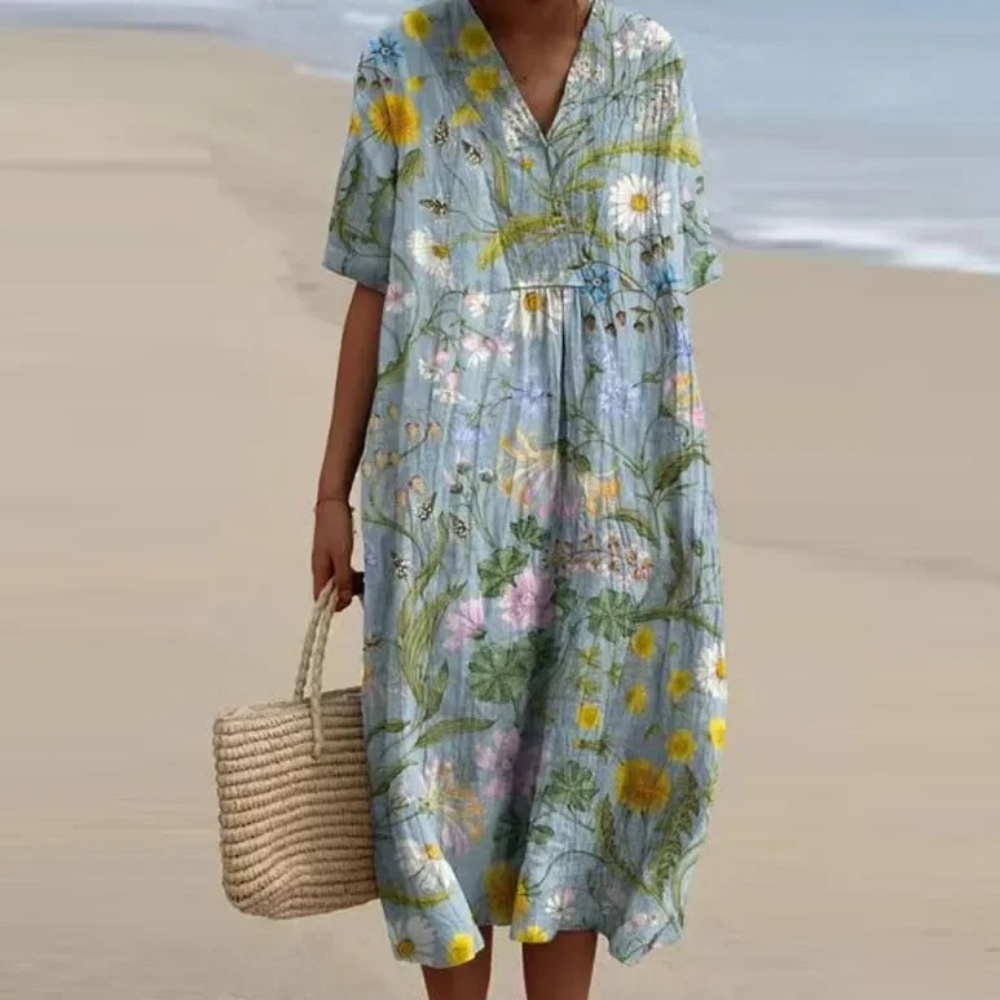 Miles™ - Women's Colorful Floral Dress