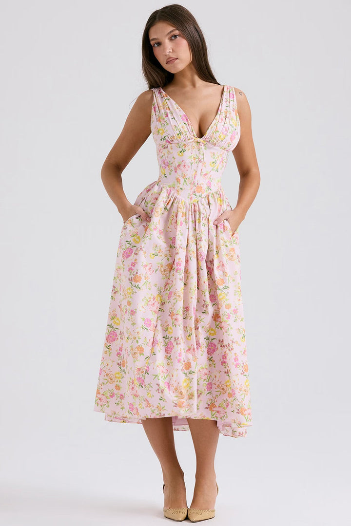 Aeliana - Elegant Flattering Summer Dress