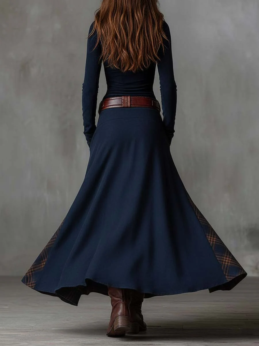 Helena™ - Belted Suede Maxi Dress