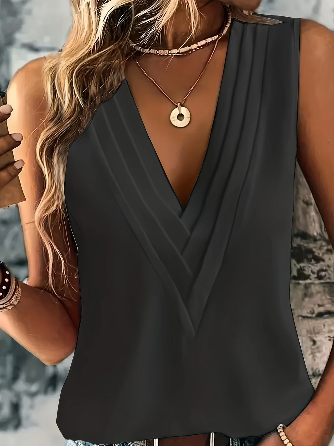 Carina™ - Elegant V-Neck Blouse