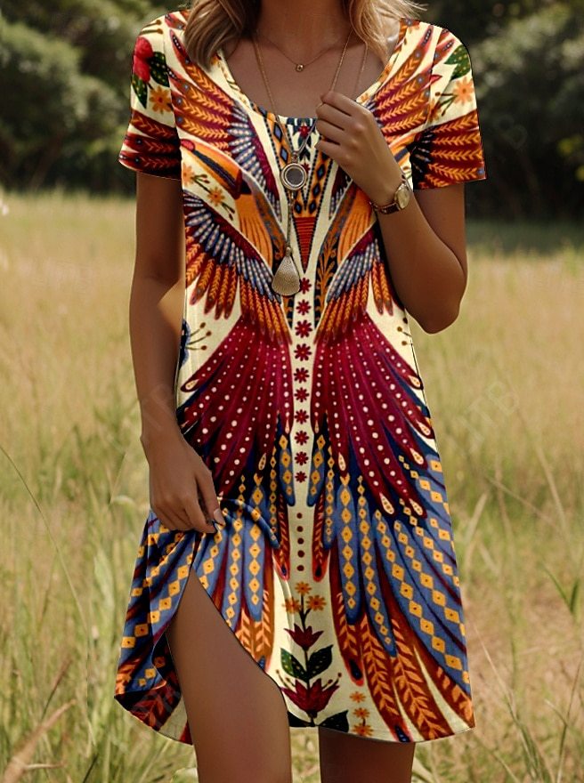 Mabel™ - Trendy Ethnic Printed Summer Dress