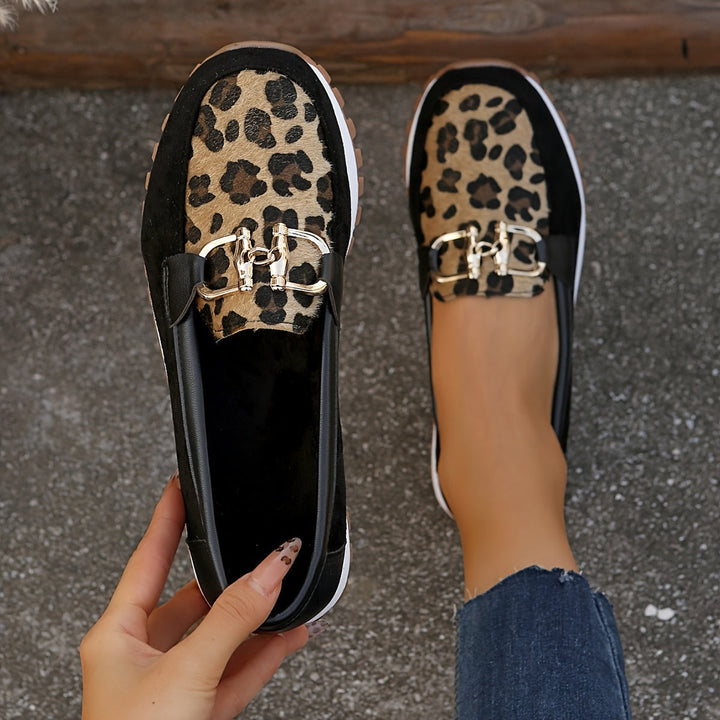 Mindy | Animal Print Cushioned Loafers