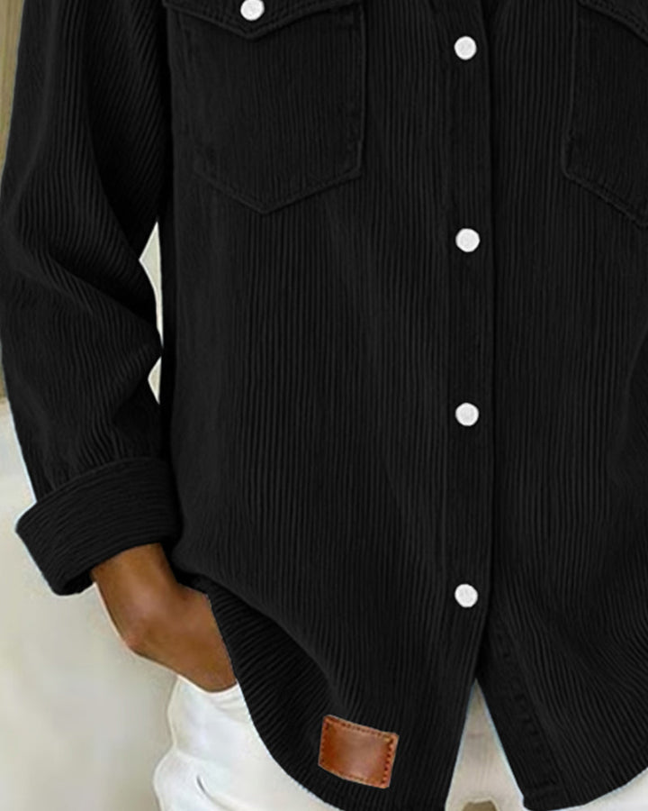 Lyra™ - Classic Long Sleeve Shirt with Notch Collar