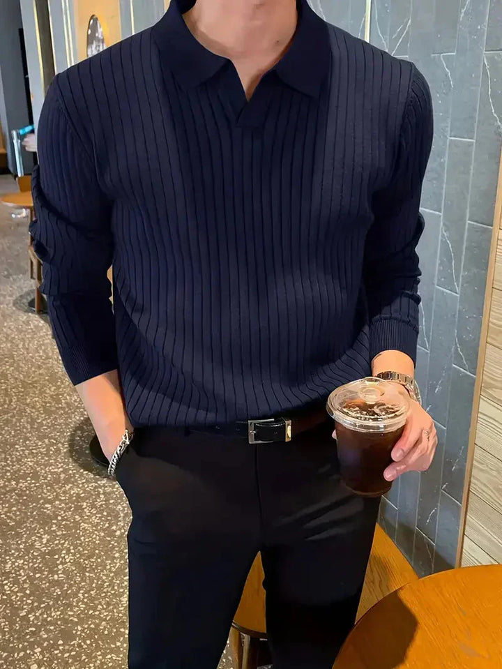 Brit & Boho™️ | Ribbed Knit Pullover Shirt