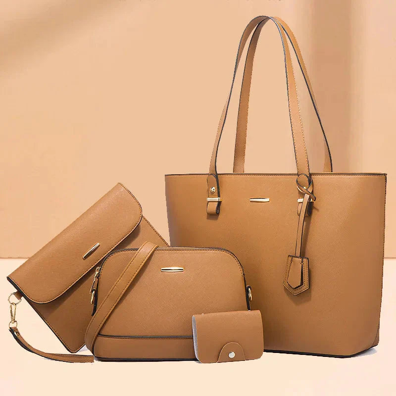 3-Piece Leather Handbag & Shoulder Bag Set