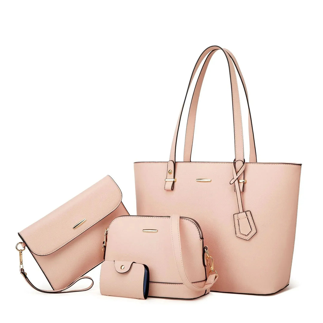 3-Piece Leather Handbag & Shoulder Bag Set