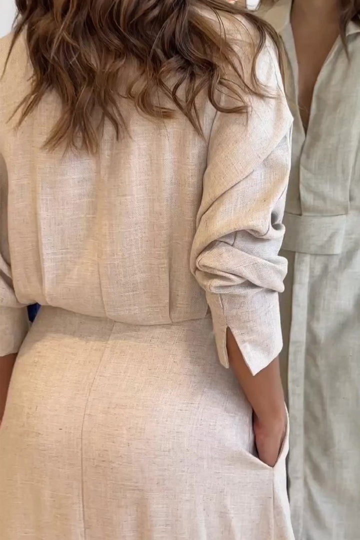 Jeanette™ - V-Neck Maxi Dress