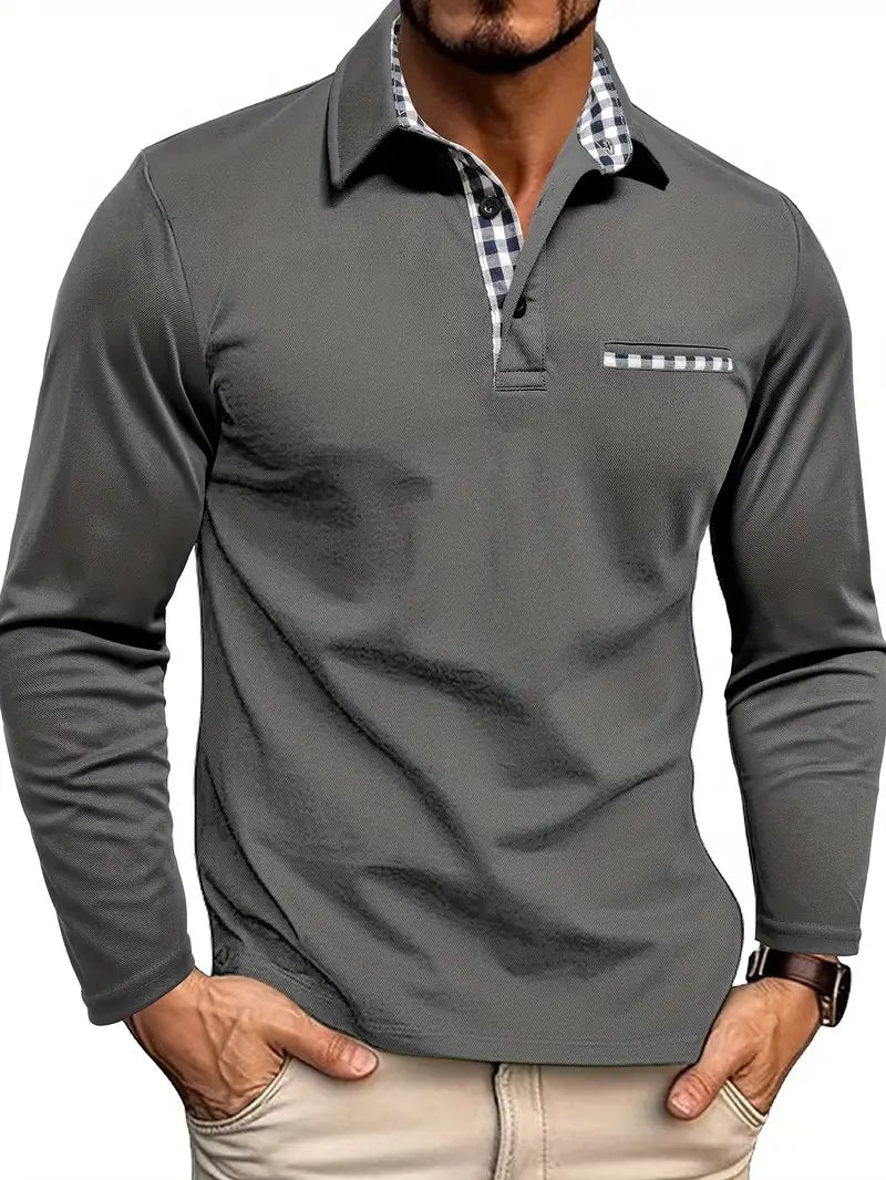 Stefan™ - Men's Long Sleeve Polo