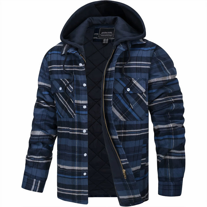 Giovanni - Zippered Check Jacket