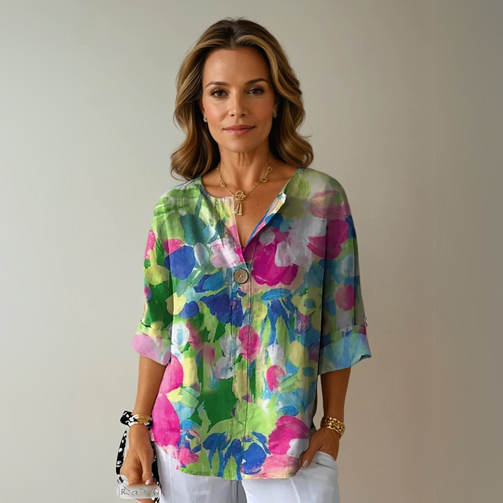 Arlene™ | Chic Floral Print Blouse