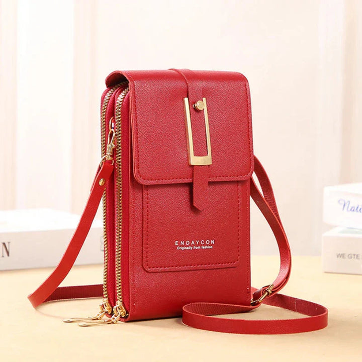 Leather Cell Phone Crossbody Bag