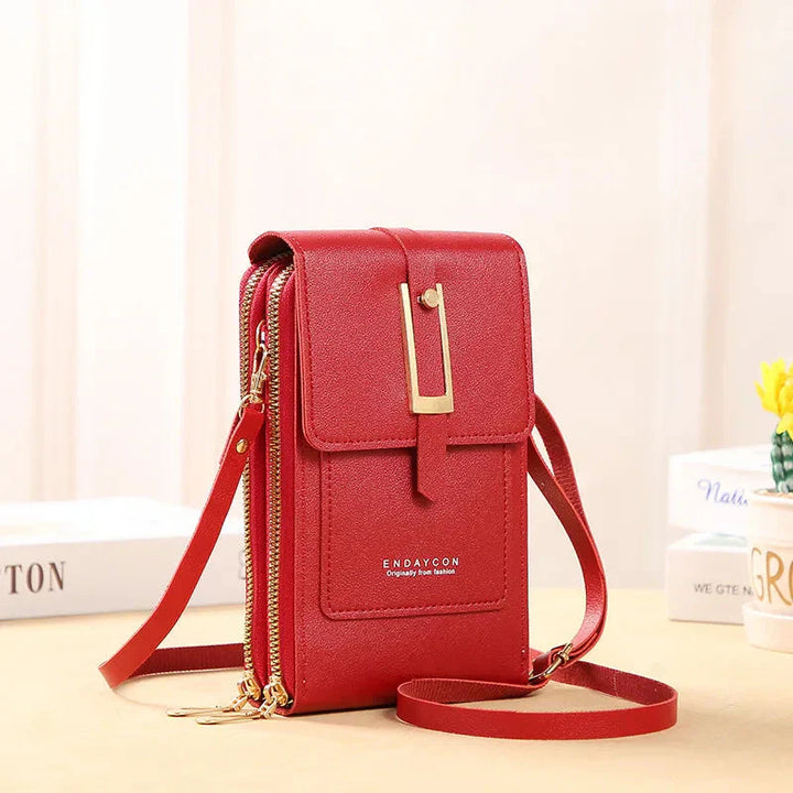 Leather Cell Phone Crossbody Bag